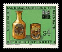 briefmarke bärnbach glas