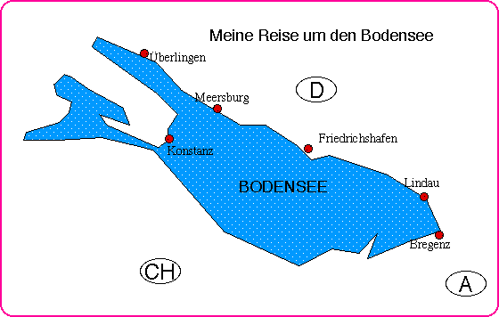 reise rund um den bodensee